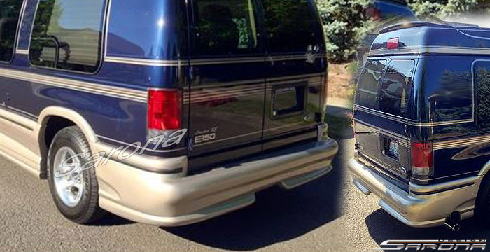 Custom Ford Econoline Van  All Styles Rear Bumper (1992 - 2013) - $690.00 (Part #FD-012-RB)